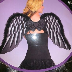 Black angel wings